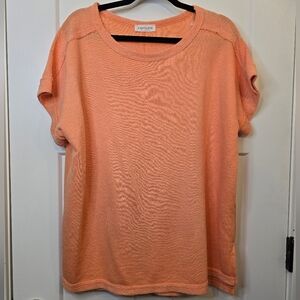 First Love Peach Knit Top